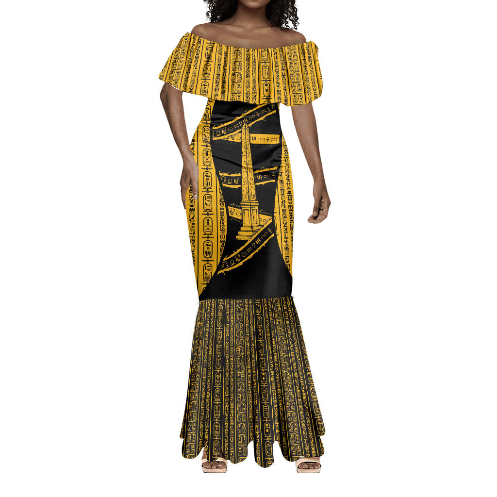 Egypt Obelisk Mermaid Dress Ancient Mythology Sacred Sun Pillar