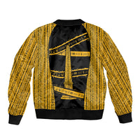Egypt Obelisk Sleeve Zip Bomber Jacket Ancient Mythology Sacred Sun Pillar