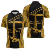 Egypt Obelisk Zipper Polo Shirt Ancient Mythology Sacred Sun Pillar