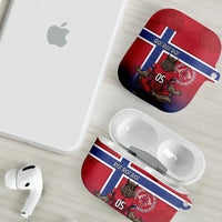 Custom Norway Football AirPods Case Ro Ro Meditating Viking Wolf