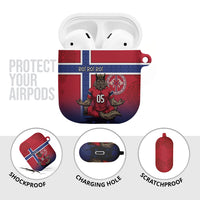 Custom Norway Football AirPods Case Ro Ro Meditating Viking Wolf