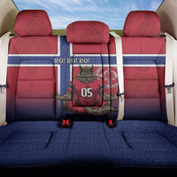 Custom Norway Football Back Car Seat Cover Ro Ro Meditating Viking Wolf