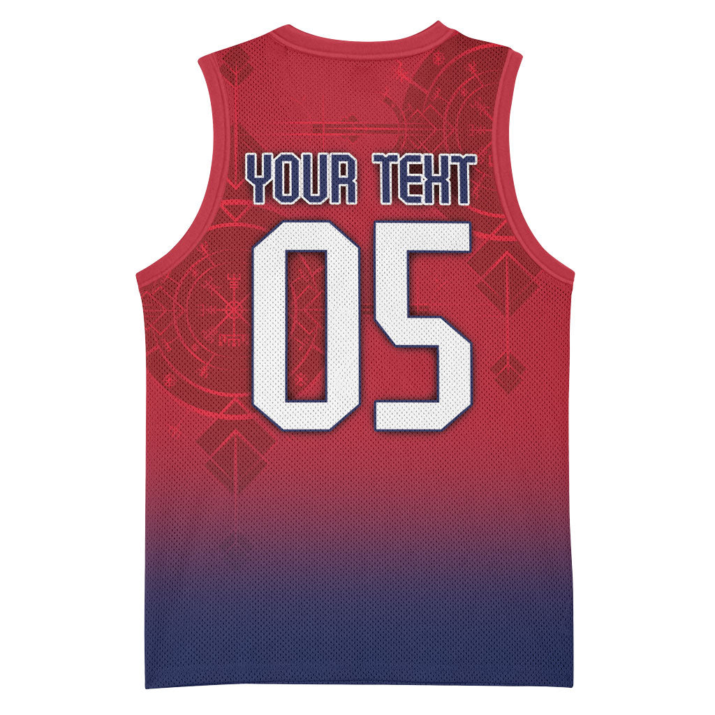 Custom Norway Football Basketball Jersey Ro Ro Meditating Viking Wolf