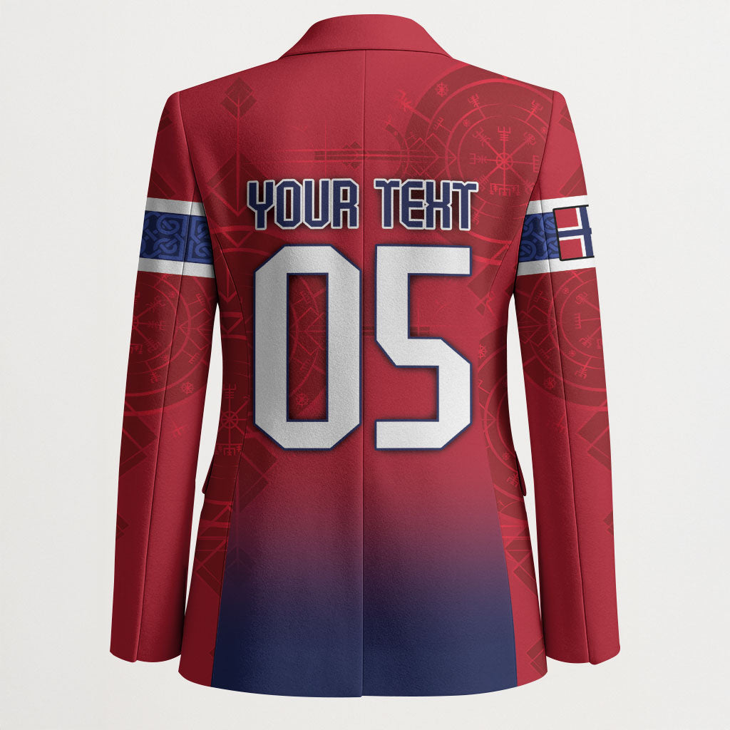 Custom Norway Football Blazer Ro Ro Meditating Viking Wolf