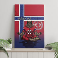 Custom Norway Football Canvas Wall Art Ro Ro Meditating Viking Wolf