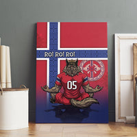 Custom Norway Football Canvas Wall Art Ro Ro Meditating Viking Wolf