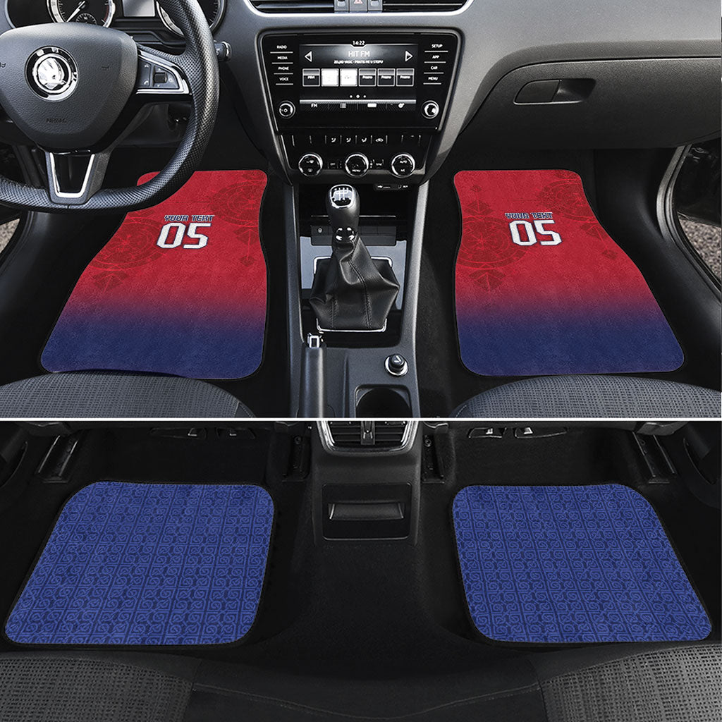 Custom Norway Football Car Mats Ro Ro Meditating Viking Wolf