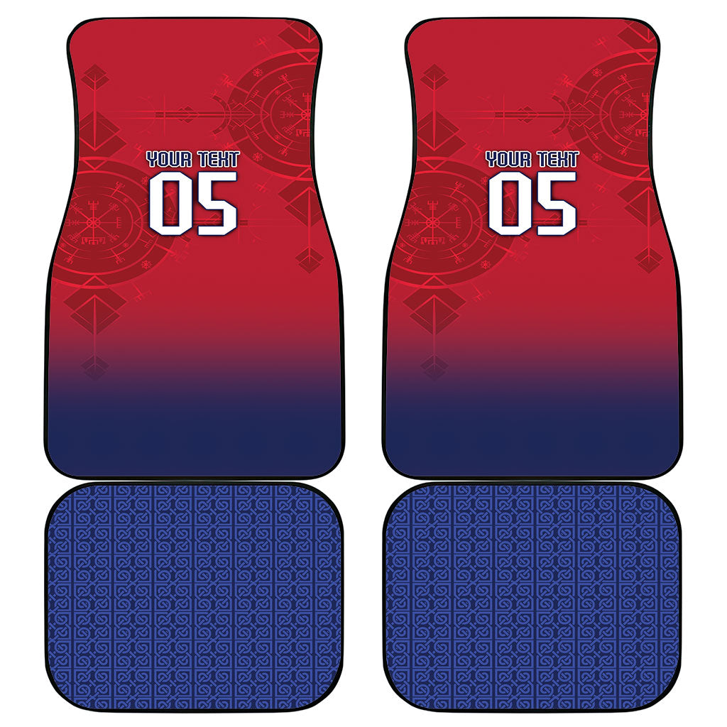 Custom Norway Football Car Mats Ro Ro Meditating Viking Wolf