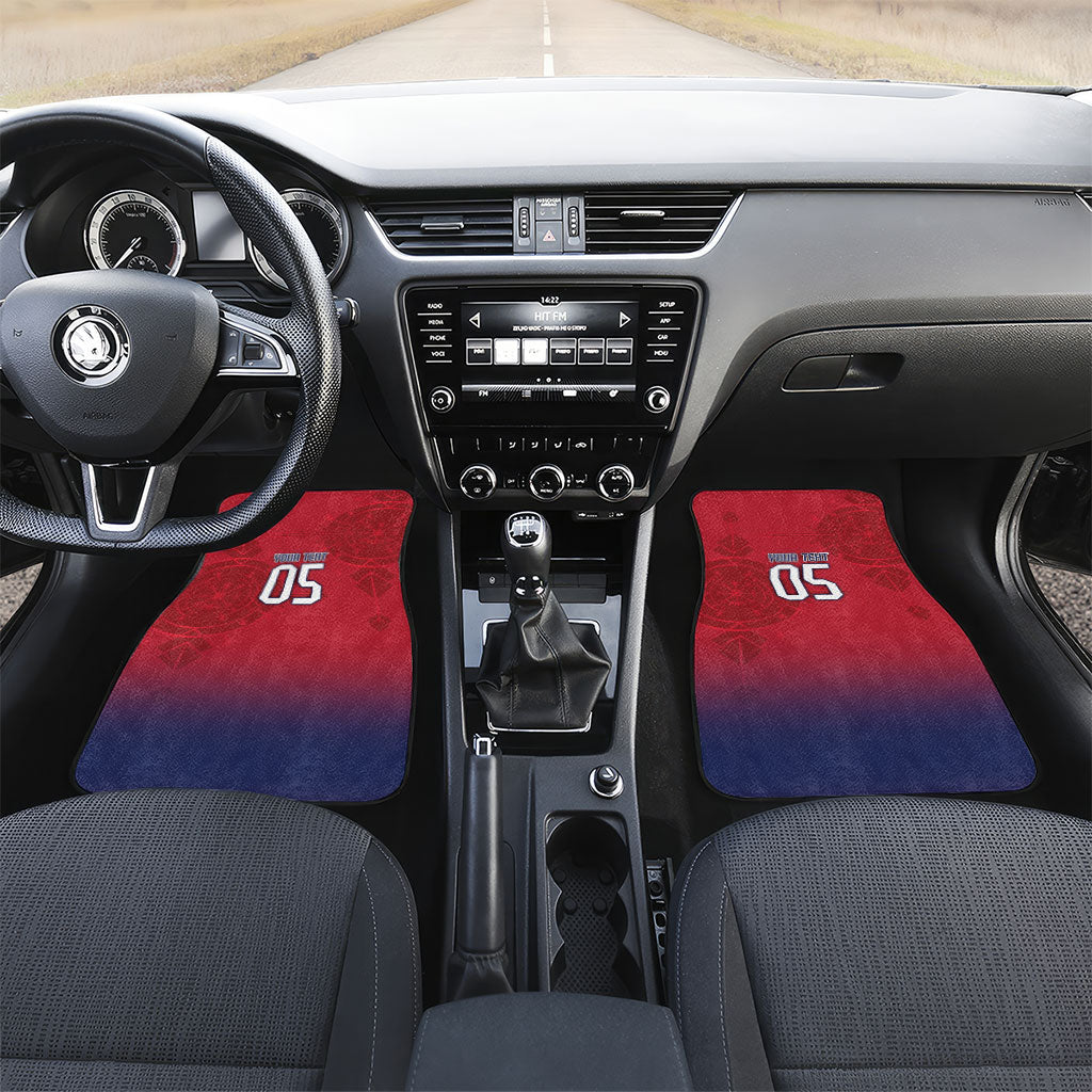 Custom Norway Football Car Mats Ro Ro Meditating Viking Wolf