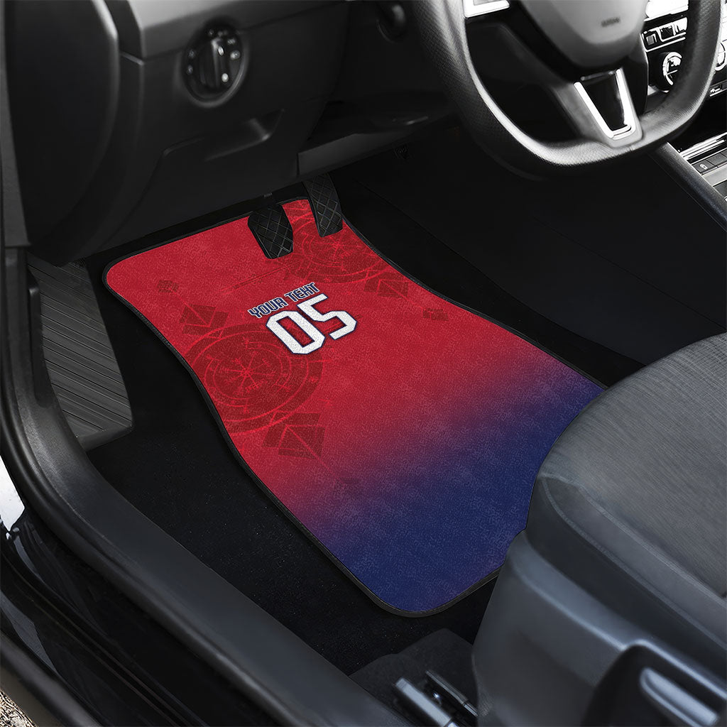 Custom Norway Football Car Mats Ro Ro Meditating Viking Wolf