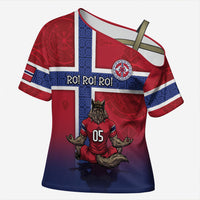 Custom Norway Football Cross Shoulder Shirt Ro Ro Meditating Viking Wolf