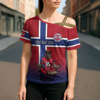 Custom Norway Football Cross Shoulder Shirt Ro Ro Meditating Viking Wolf