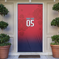 Custom Norway Football Door Cover Ro Ro Meditating Viking Wolf