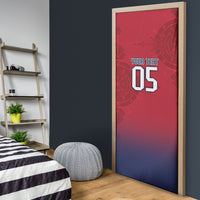 Custom Norway Football Door Cover Ro Ro Meditating Viking Wolf