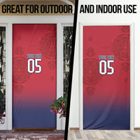 Custom Norway Football Door Cover Ro Ro Meditating Viking Wolf