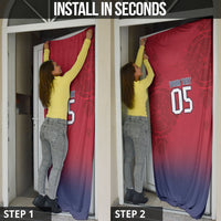 Custom Norway Football Door Cover Ro Ro Meditating Viking Wolf