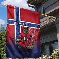Custom Norway Football Garden Flag Ro Ro Meditating Viking Wolf