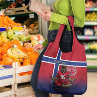 Custom Norway Football Grocery Bag Ro Ro Meditating Viking Wolf