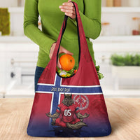 Custom Norway Football Grocery Bag Ro Ro Meditating Viking Wolf