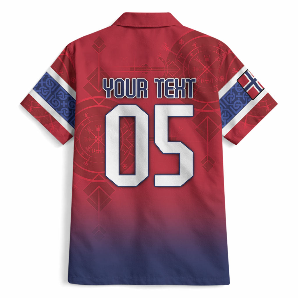 Custom Norway Football Hawaiian Shirt Ro Ro Meditating Viking Wolf