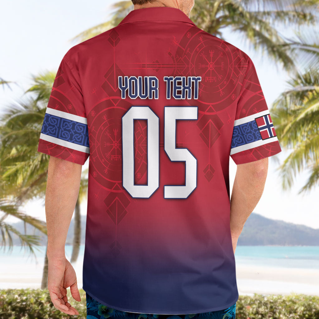 Custom Norway Football Hawaiian Shirt Ro Ro Meditating Viking Wolf