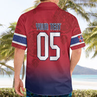 Custom Norway Football Hawaiian Shirt Ro Ro Meditating Viking Wolf