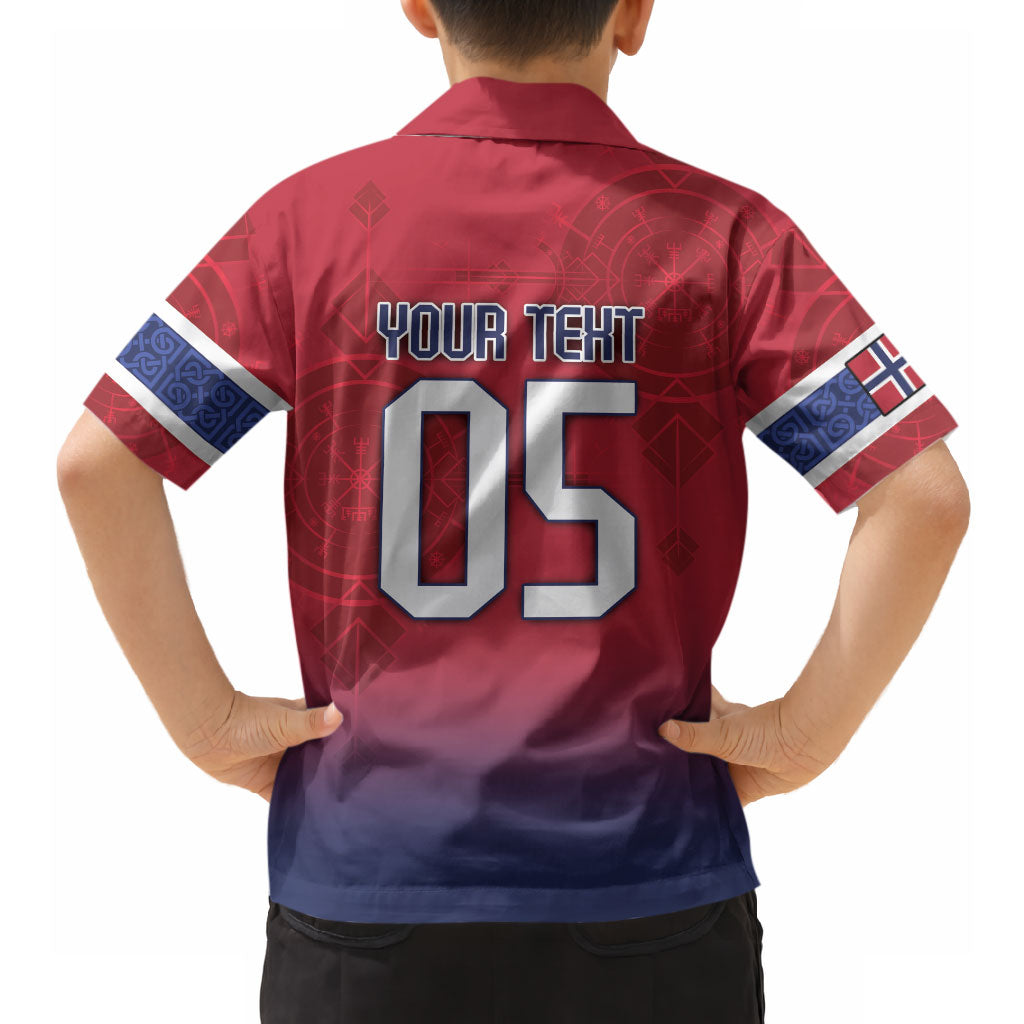 Custom Norway Football Hawaiian Shirt Ro Ro Meditating Viking Wolf
