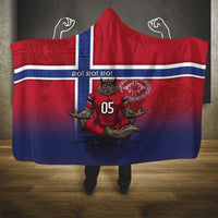 Custom Norway Football Hooded Blanket Ro Ro Meditating Viking Wolf