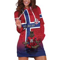 Custom Norway Football Hoodie Dress Ro Ro Meditating Viking Wolf