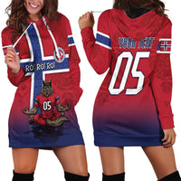 Custom Norway Football Hoodie Dress Ro Ro Meditating Viking Wolf