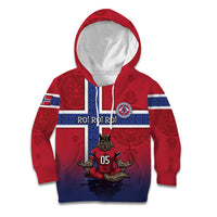 Custom Norway Football Kid Hoodie Ro Ro Meditating Viking Wolf