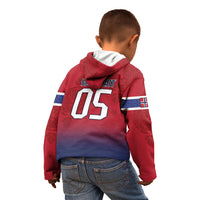 Custom Norway Football Kid Hoodie Ro Ro Meditating Viking Wolf