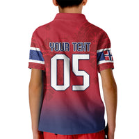 Custom Norway Football Kid Polo Shirt Ro Ro Meditating Viking Wolf