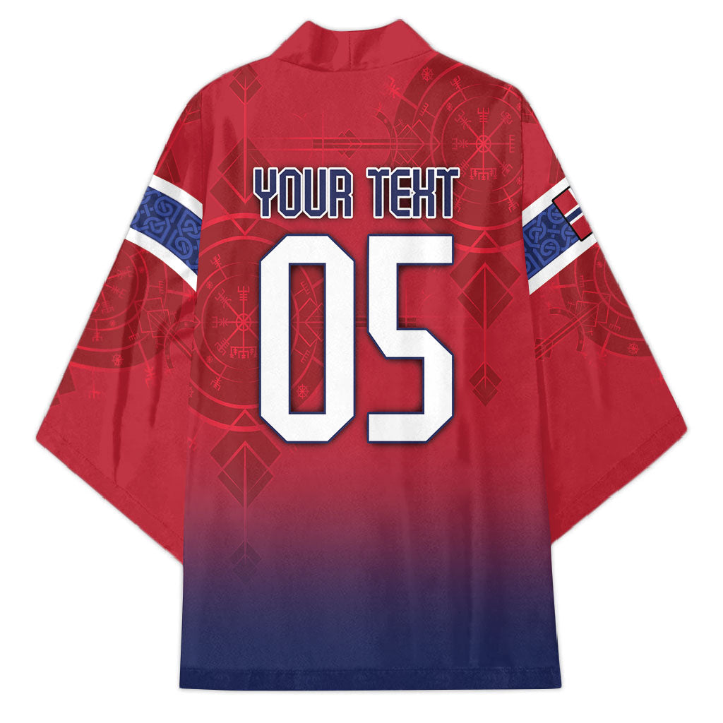 Custom Norway Football Kimono Ro Ro Meditating Viking Wolf