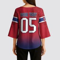 Custom Norway Football Kimono Sleeve Blouse Ro Ro Meditating Viking Wolf