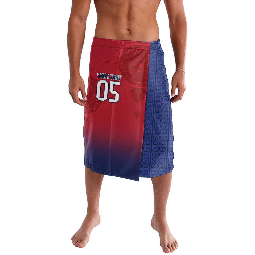 Custom Norway Football Lavalava Ro Ro Meditating Viking Wolf