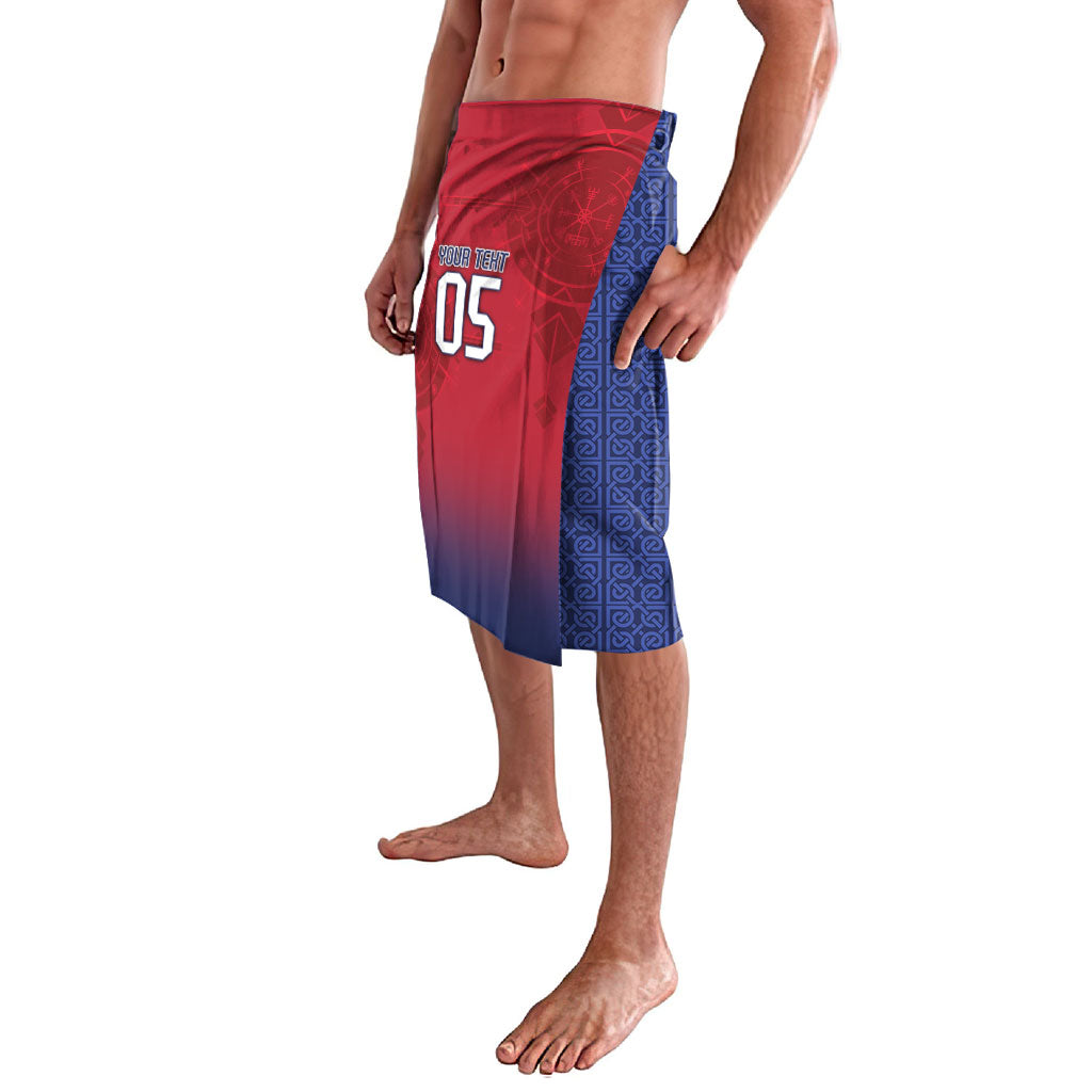 Custom Norway Football Lavalava Ro Ro Meditating Viking Wolf