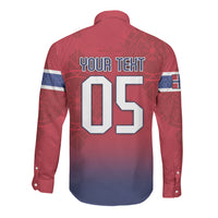 Custom Norway Football Long Sleeve Button Shirt Ro Ro Meditating Viking Wolf