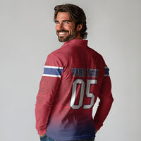 Custom Norway Football Long Sleeve Polo Shirt Ro Ro Meditating Viking Wolf