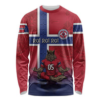 Custom Norway Football Long Sleeve Shirt Ro Ro Meditating Viking Wolf