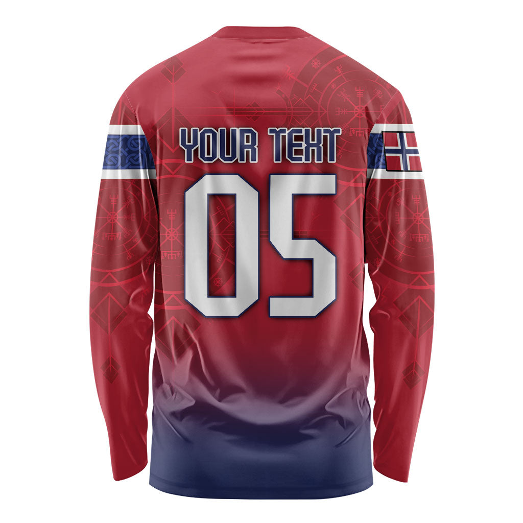 Custom Norway Football Long Sleeve Shirt Ro Ro Meditating Viking Wolf