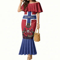 Custom Norway Football Mermaid Dress Ro Ro Meditating Viking Wolf
