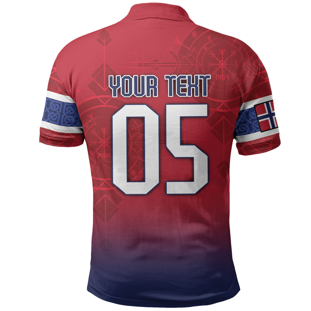 Custom Norway Football Polo Shirt Ro Ro Meditating Viking Wolf