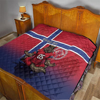Custom Norway Football Quilt Ro Ro Meditating Viking Wolf