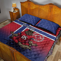 Custom Norway Football Quilt Bed Set Ro Ro Meditating Viking Wolf