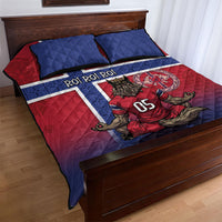 Custom Norway Football Quilt Bed Set Ro Ro Meditating Viking Wolf