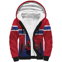 Custom Norway Football Sherpa Hoodie Ro Ro Meditating Viking Wolf