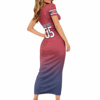 Custom Norway Football Short Sleeve Bodycon Dress Ro Ro Meditating Viking Wolf