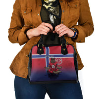 Custom Norway Football Shoulder Handbag Ro Ro Meditating Viking Wolf