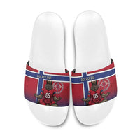 Custom Norway Football Slide Sandals Ro Ro Meditating Viking Wolf